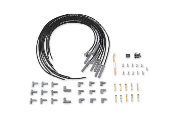 MSD SPARK PLUG WIRE SET, UNIVERSAL, V8 BLACK