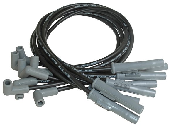 MSD 8.5MM SUPER CONDUCTOR SPARK PLUG WIRE SET - SB - BLACK