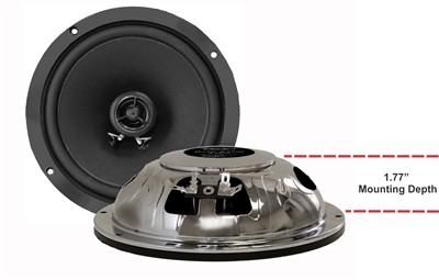6.5 ROUND SPEAKERS - PAIR - SHALLOW 1.77" DEEP (image for) 6.5 ROUND SPEAKERS - PAIR - SHALLOW 1.77" DEEP