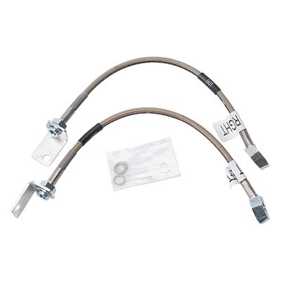 (image for) 68-70 BRAIDED BRAKE HOSES - FRONT PAIR