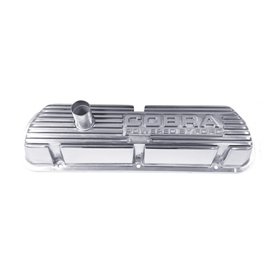 (image for) SMALL BLOCK COBRA VALVE COVERS - SOLID LETTERS, POLISHED