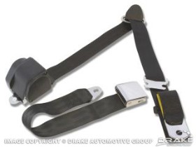 (image for) 3 POINT CHROME LIFT LATCH FRONT SEAT BELT KIT - BLACK