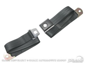 (image for) 60" WRINKLED WITH PUSH BUTTON SEAT BELT - BLACK