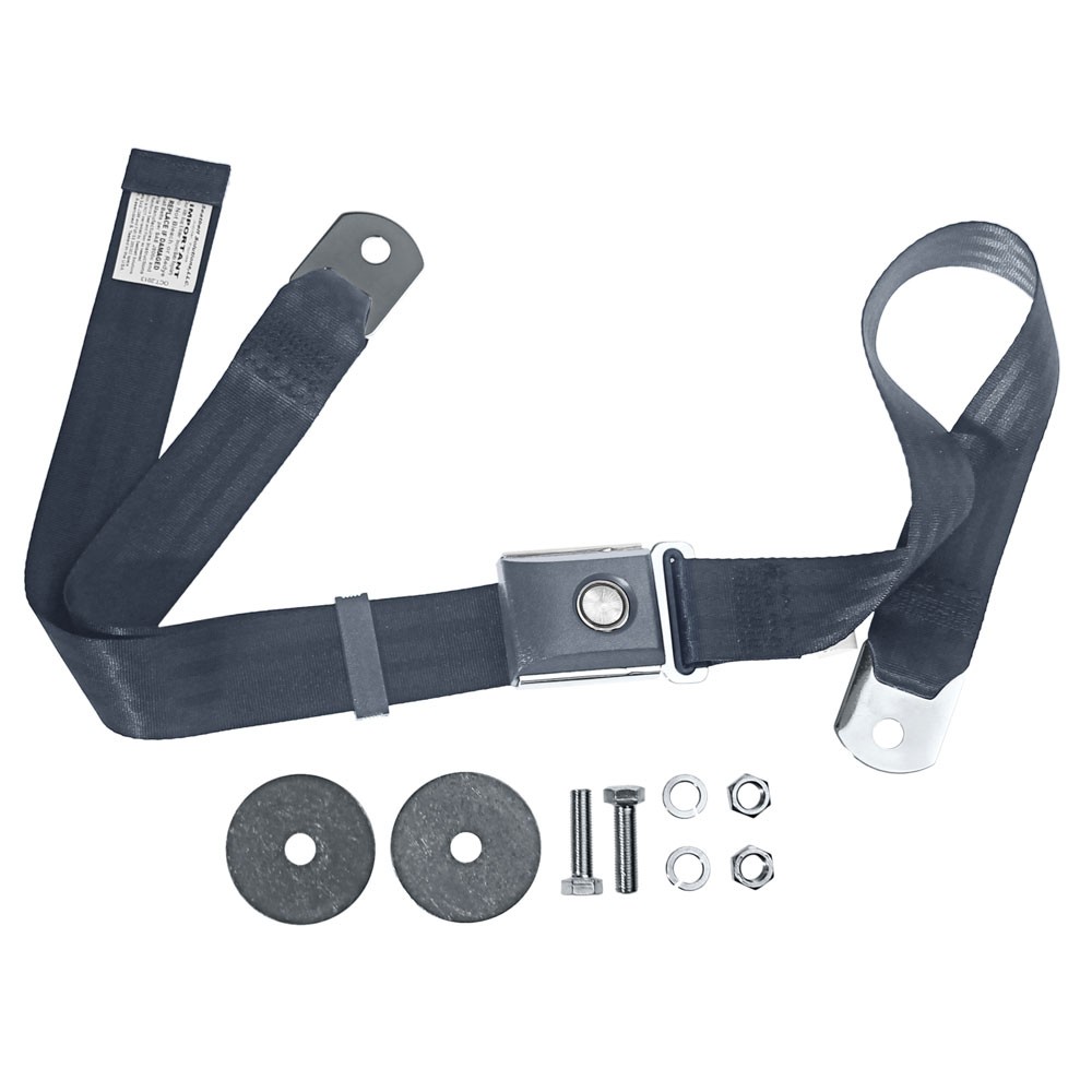 (image for) 60" WRINKLED WITH PUSH BUTTON SEAT BELT - BLUE