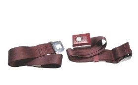 (image for) 60" WRINKLED WITH PUSH BUTTON SEAT BELT - MAROON