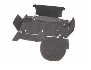 (image for) 67-68 CARPETED TRUNK MAT KIT - BLACK