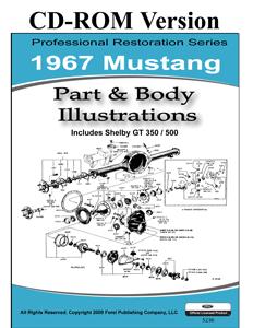 67 MUSTANG PARTS & BODY ILLUSTRATIONS (image for) 67 MUSTANG PARTS & BODY ILLUSTRATIONS